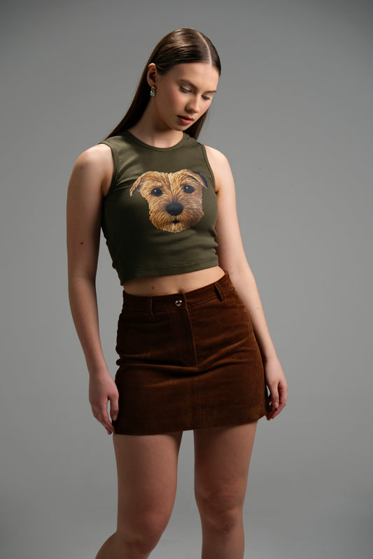 Dog Print Tank Top