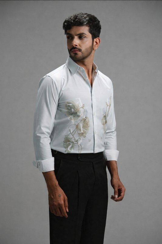 Ethereal Bloom Embroidered Shirt