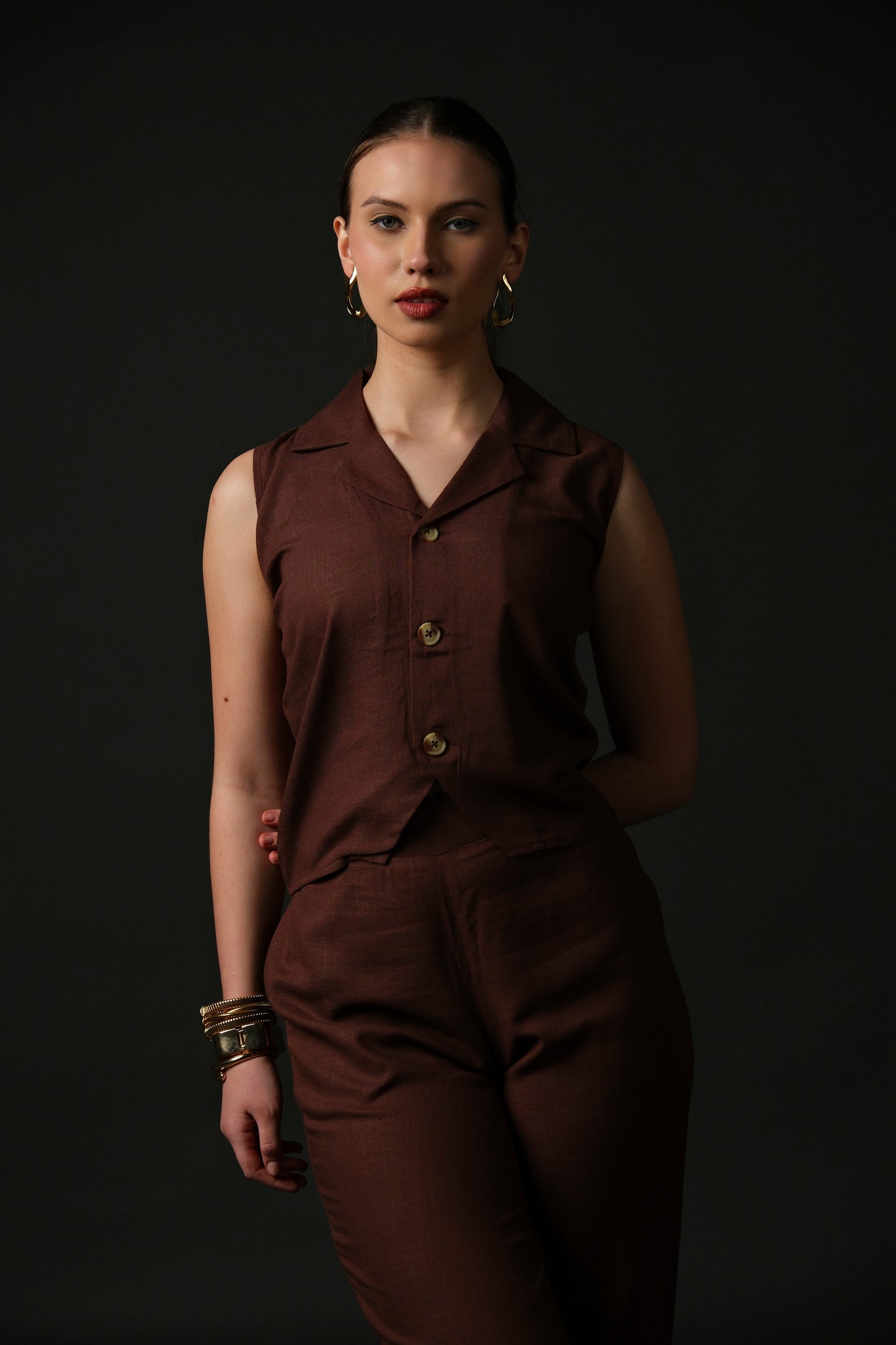 Beige Linen Co-ord Set