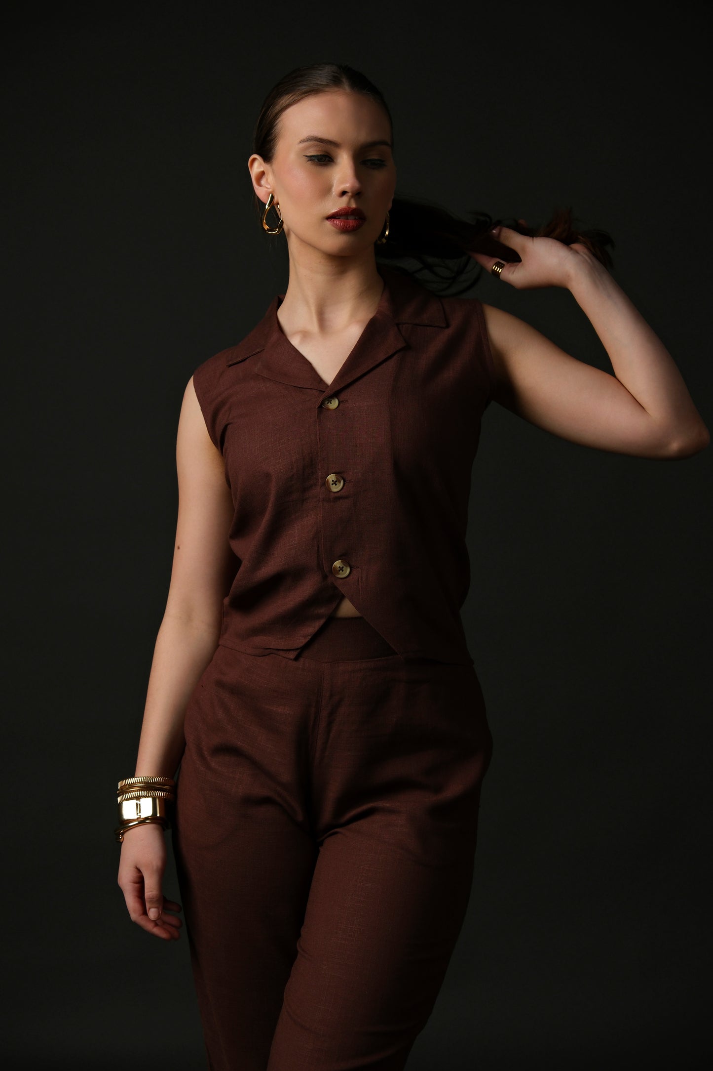 Beige Linen Co-ord Set