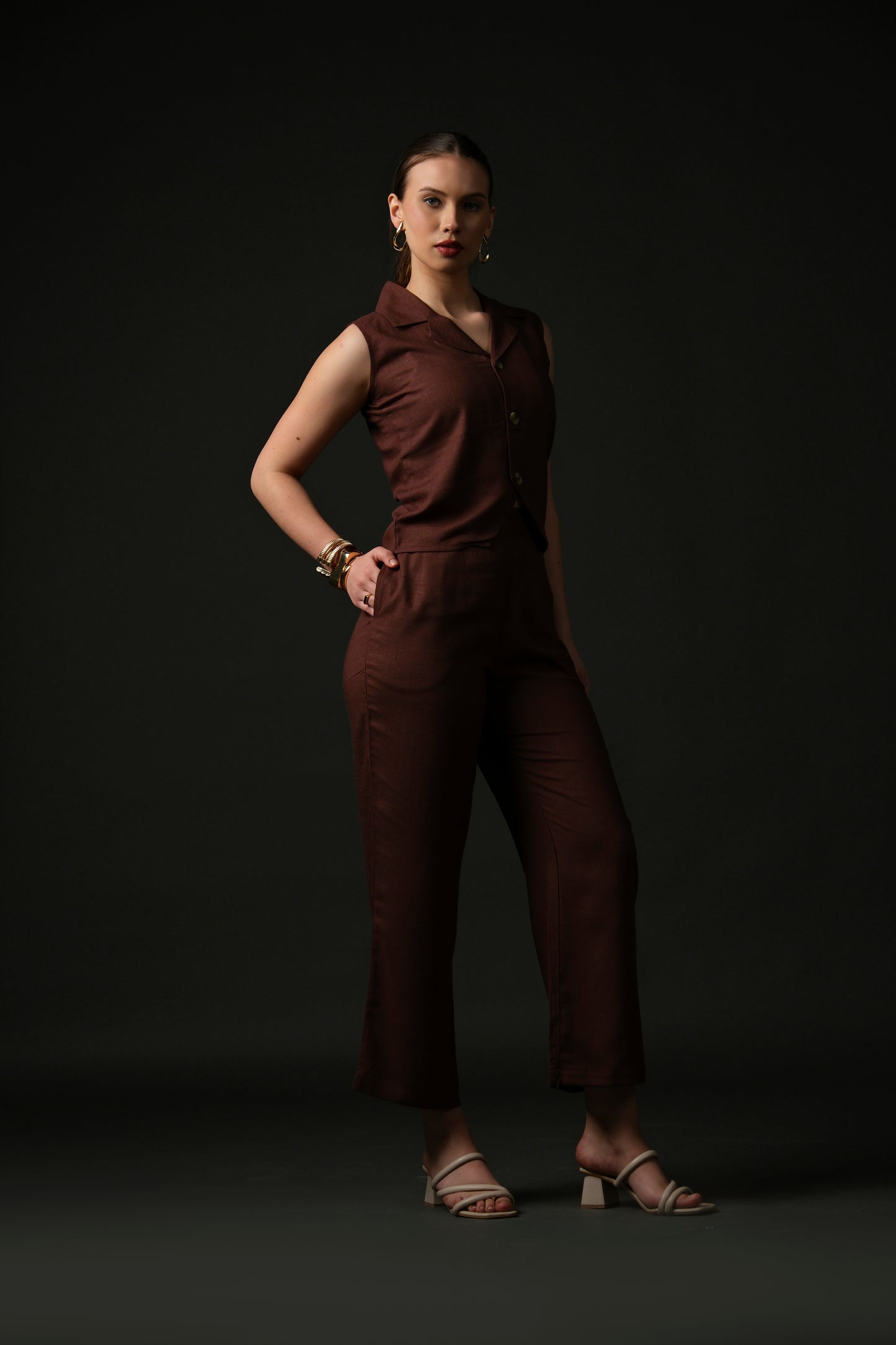 Beige Linen Co-ord Set