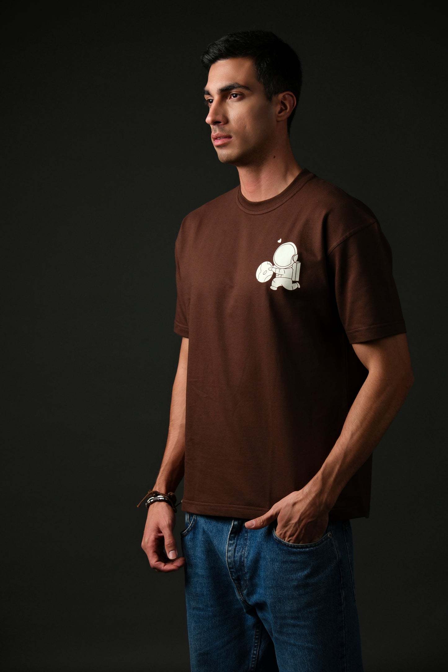 Space Man Oversized Graphic Unisex T-shirt