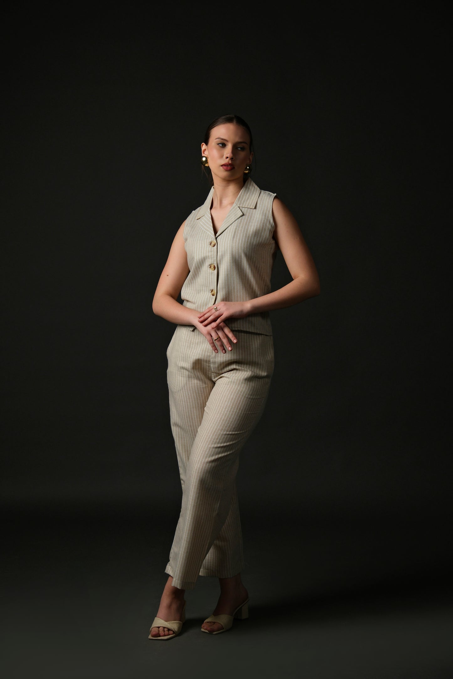 Beige Linen Co-ord Set