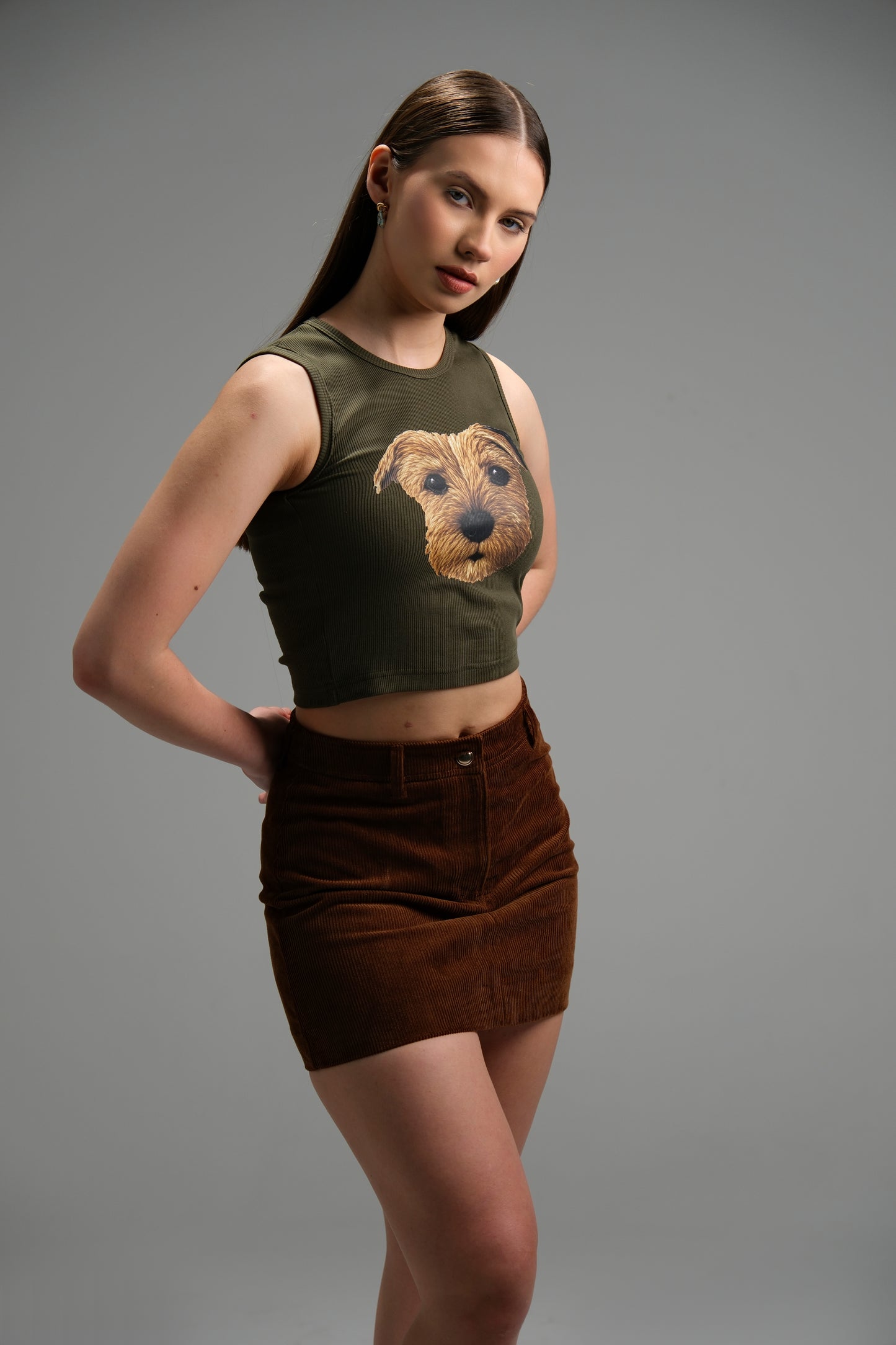 Dog Print Tank Top