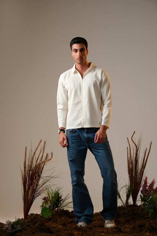 Off White Zipper Shirt