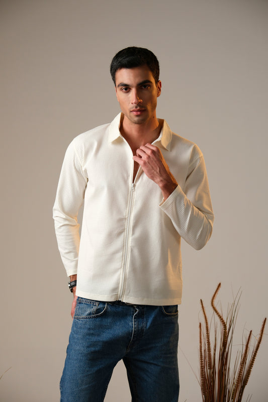 Off White Zipper Shirt