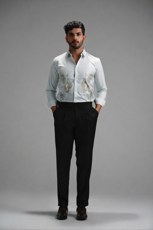 Ethereal Bloom Embroidered Shirt