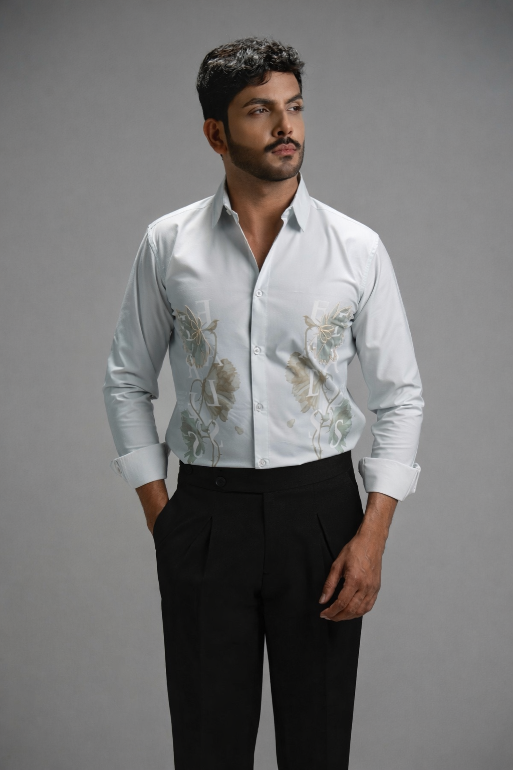 Ethereal Bloom Embroidered Shirt